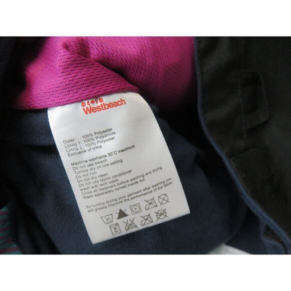 Westbeach Womens Blue Bird Pants Ski Snow Snowboard Vented‎ Black Size XS 30x31 - Picture 8 of 15
